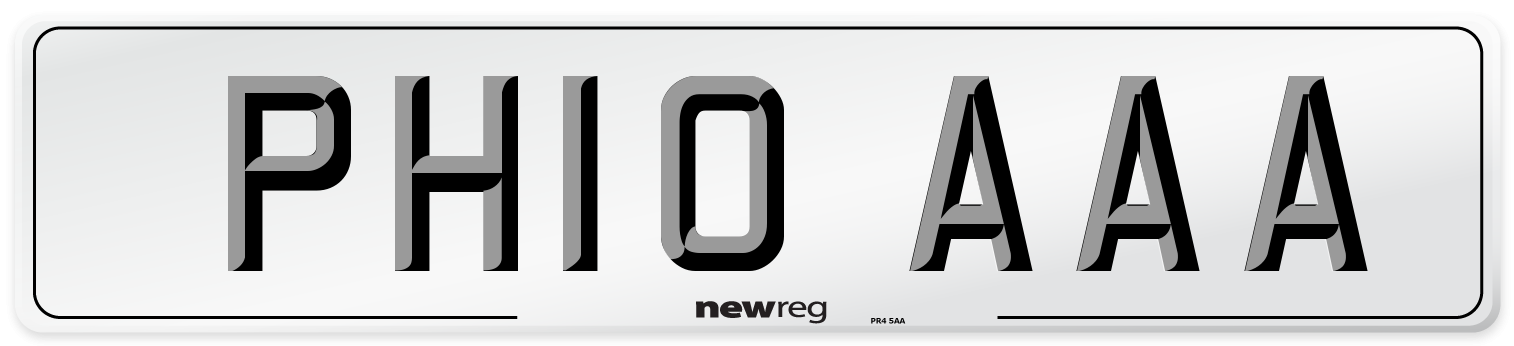PH10 AAA Number Plate from New Reg